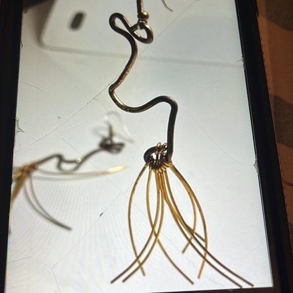 Whimsical Dangle Shoulder sweeper Earrings m - Picture 4 of 5